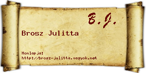 Brosz Julitta névjegykártya